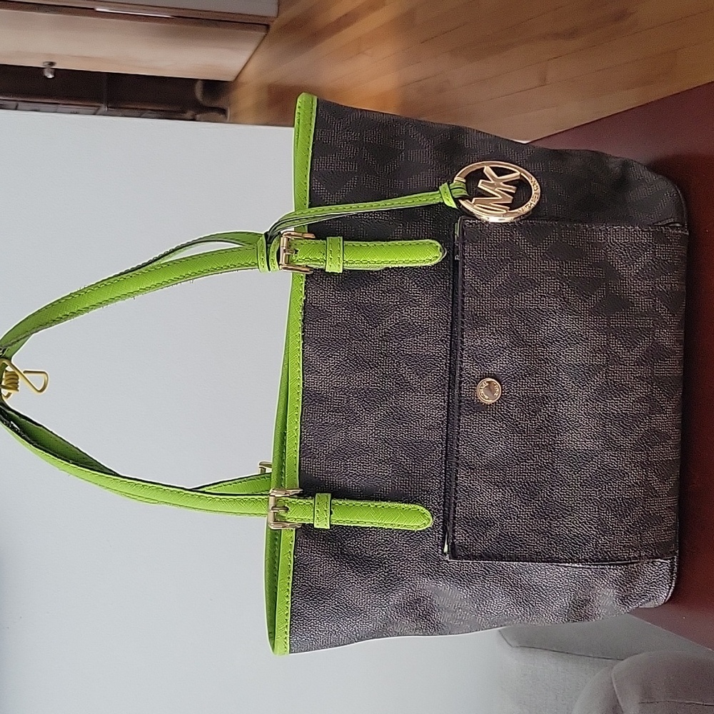 Michael Kors Tote Brown & Green